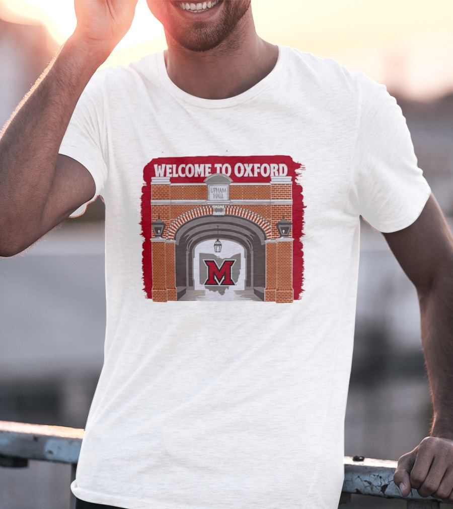 Miami RedHawks Upham Hall Welcome To Oxford T-Shirt
