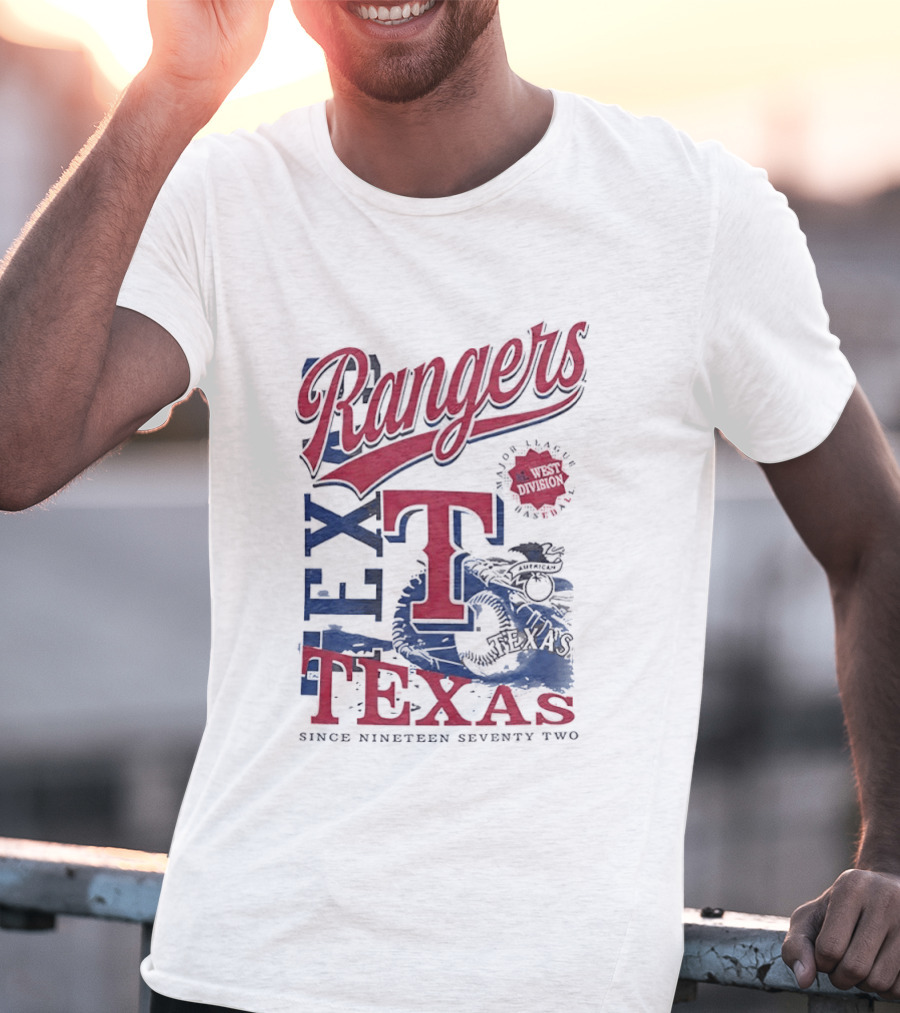 Texas Rangers EST 1972 Vintage Logo And Text Baseball Team T-Shirt