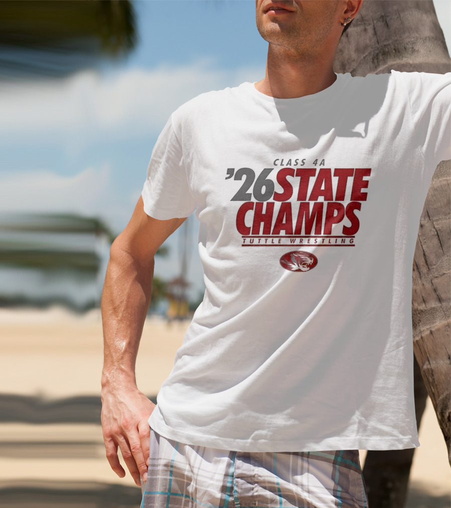 Tuttle Wrestling Class 4A State Champs 2026 T-Shirt