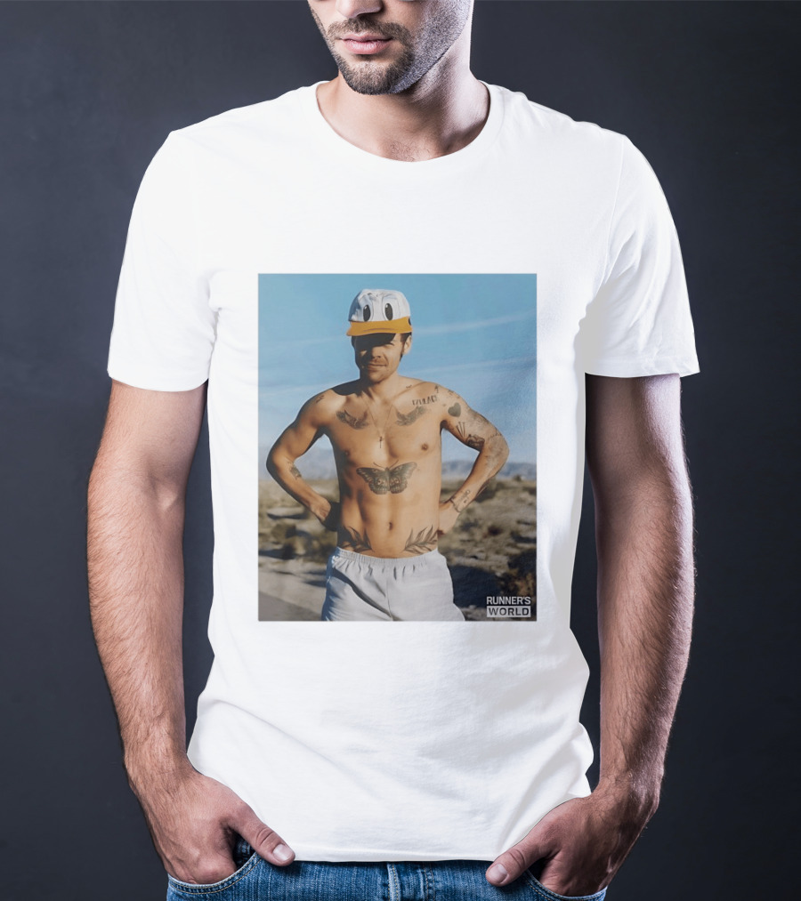 Harry Donald Duck Cap Runner's World Desert Tattoos T-Shirt
