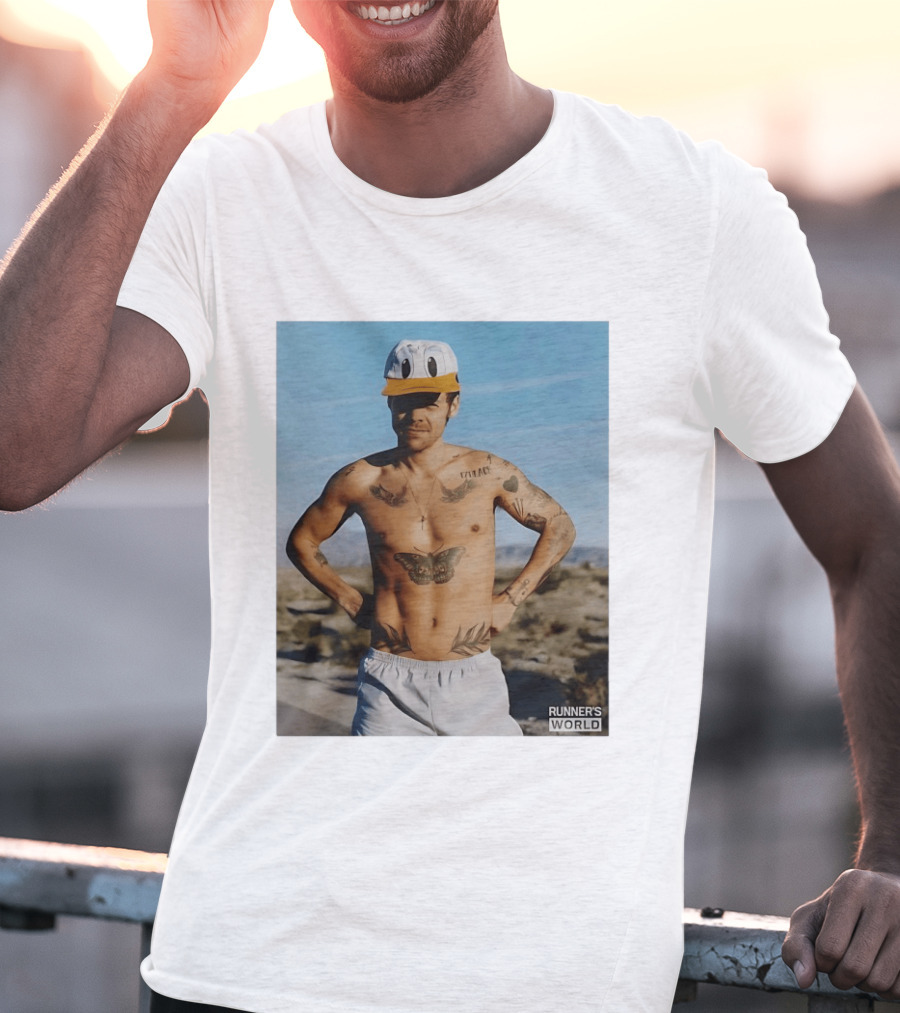 Harry Donald Duck Cap Runner's World Desert Tattoos T-Shirt