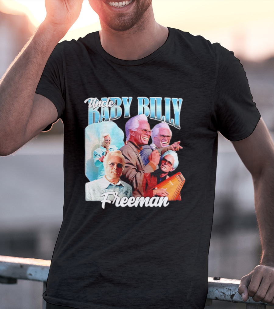Uncle Baby Billy Freeman Character Collage T-Shirt