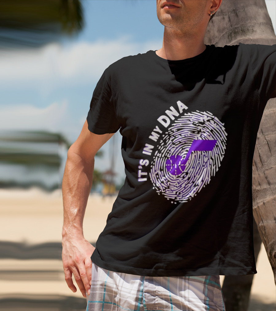 Utah Jazz It's In My DNA Fingerprint Basketball Fan T-Shirt