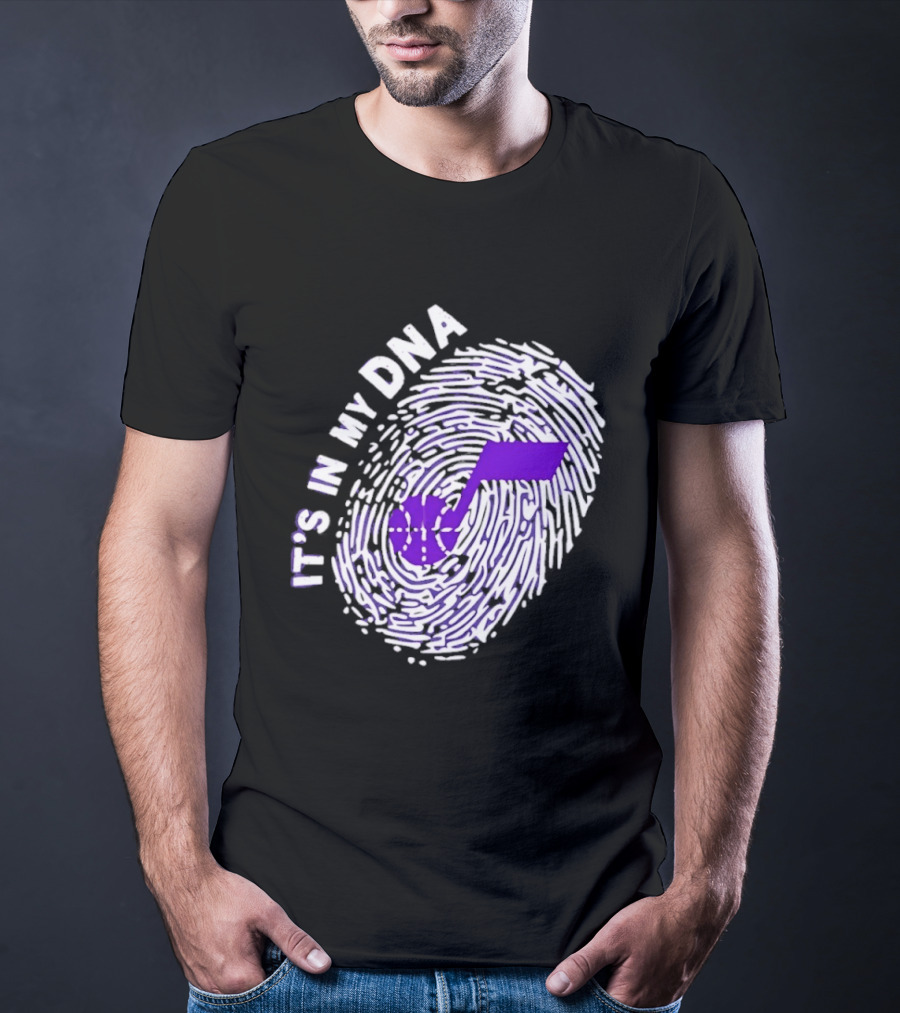 Utah Jazz It's In My DNA Fingerprint Basketball Fan T-Shirt