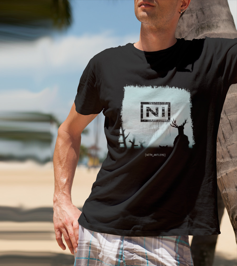 Nine Inch Nails NIN Deer Shadow With Antlers T-Shirt