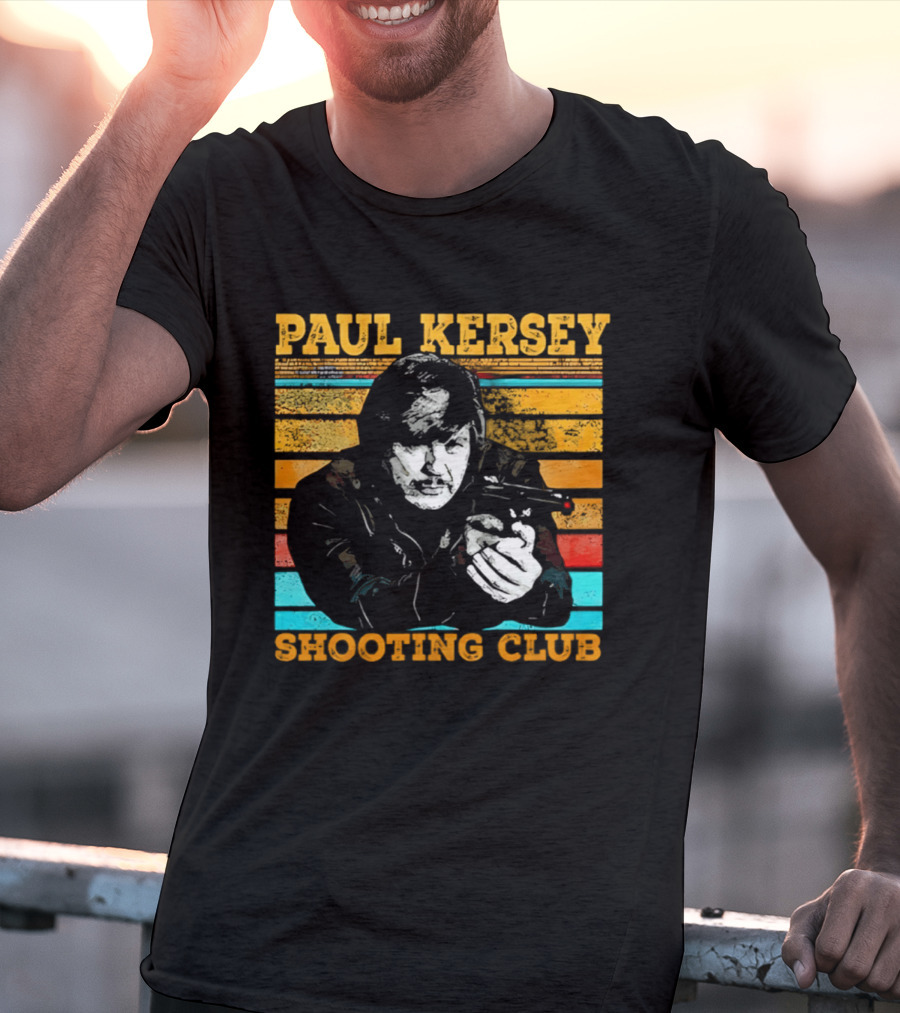 Paul Kersey Shooting Club Retro Style Gunman T-Shirt