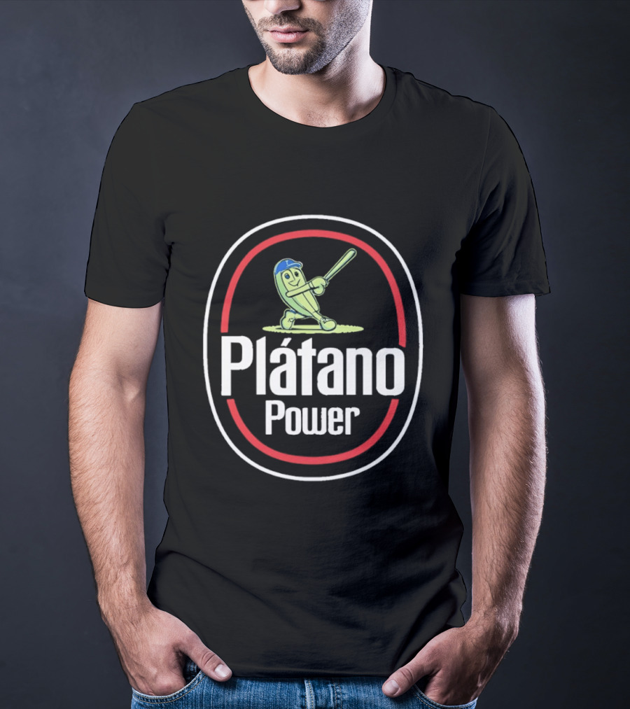 Plátano Power Pickle Baseball Player Batting T-Shirt