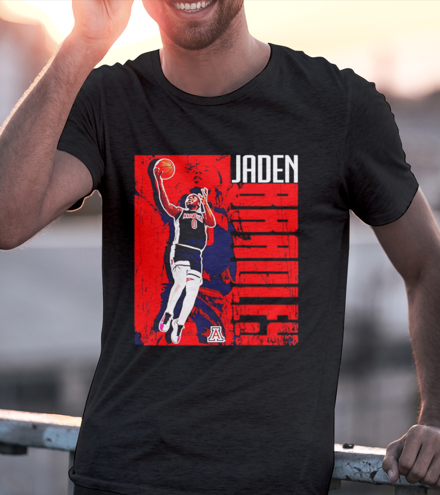 Jaden Bradley Arizona Wildcats NCAA Basketball Player Collage T-Shirt