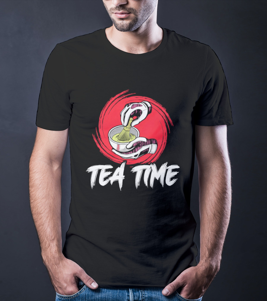 Tea Time Baseball Pouring Sports Fusion T-Shirt