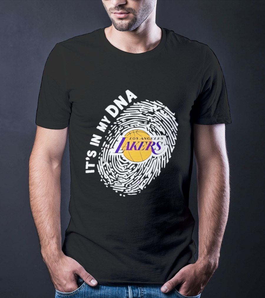 Los Angeles Lakers It's In My DNA Fingerprint T-Shirt