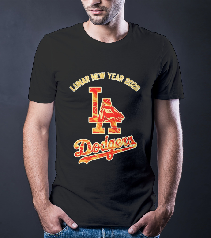 Lunar New Year 2026 LA Dodgers Horse Symbol Celebration T-Shirt
