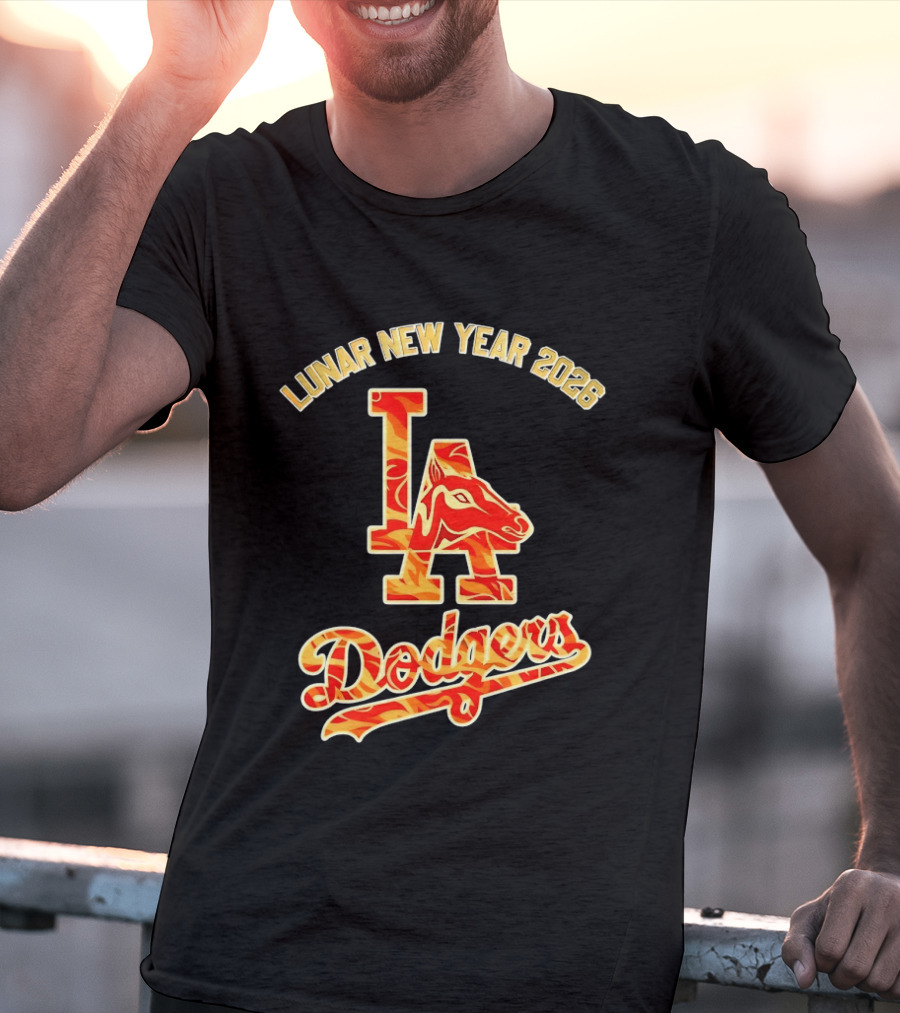 Lunar New Year 2026 LA Dodgers Horse Symbol Celebration T-Shirt
