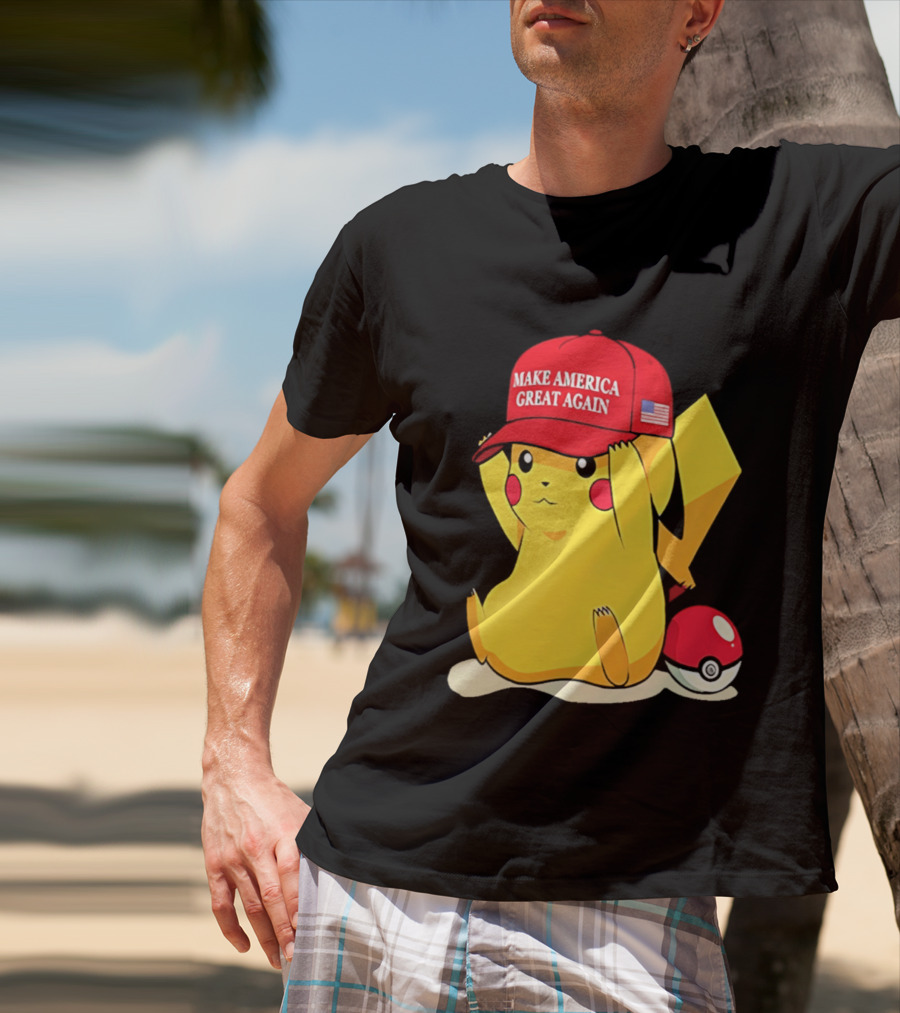 MAGA Pikachu Make America Great Again Hat Pokemon Fan Trend T-Shirt
