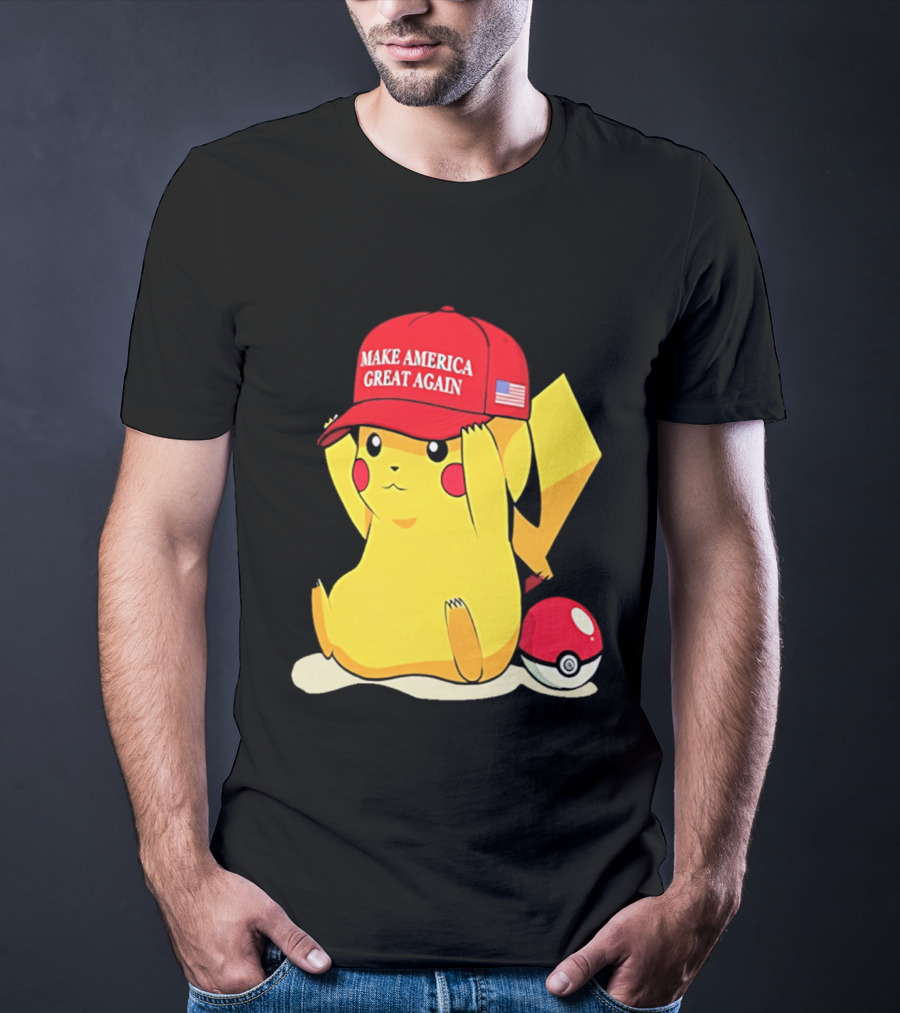 MAGA Pikachu Make America Great Again Hat Pokemon Fan Trend T-Shirt