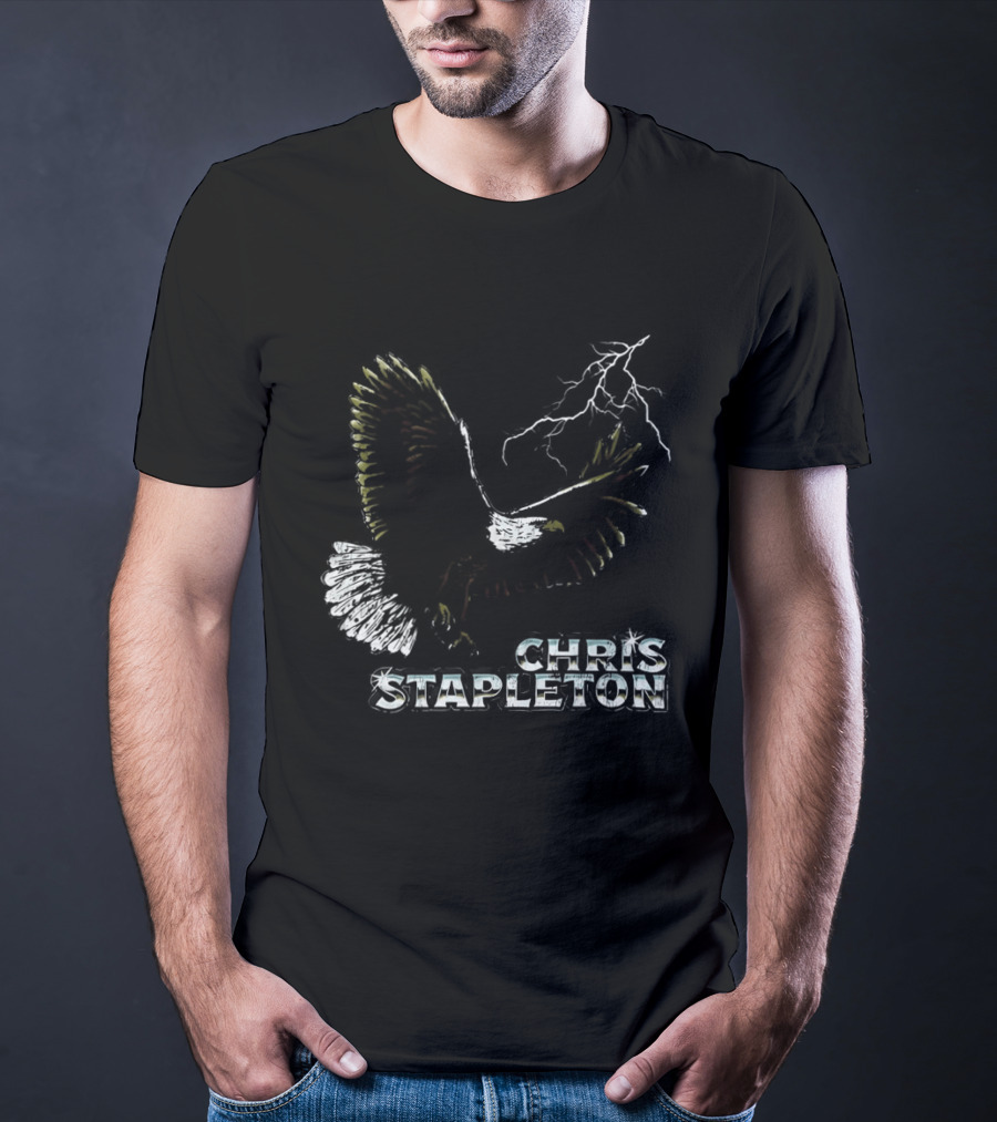 Chris Stapleton Bald Eagle With Lightning T-Shirt