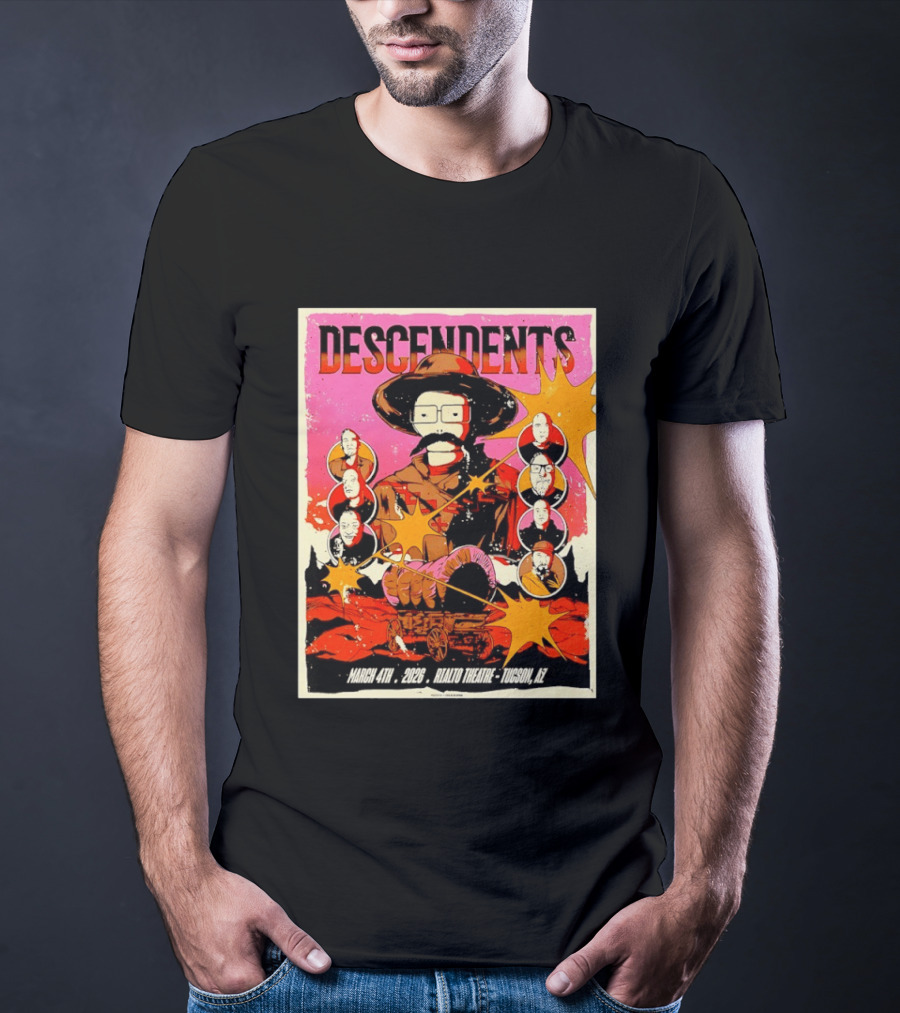 Descendents Live March 4 2026 At Rialto Theatre Tucson Arizona Concert Event T-Shirt