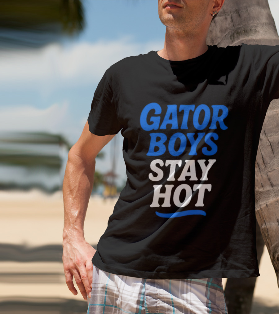 Florida Gator Boys Stay Hot Blue And White T-Shirt
