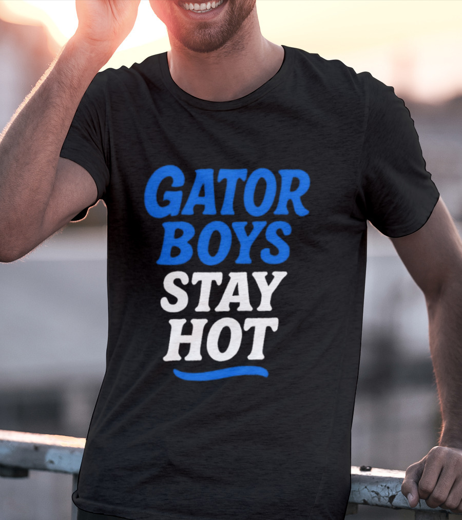 Florida Gator Boys Stay Hot Blue And White T-Shirt