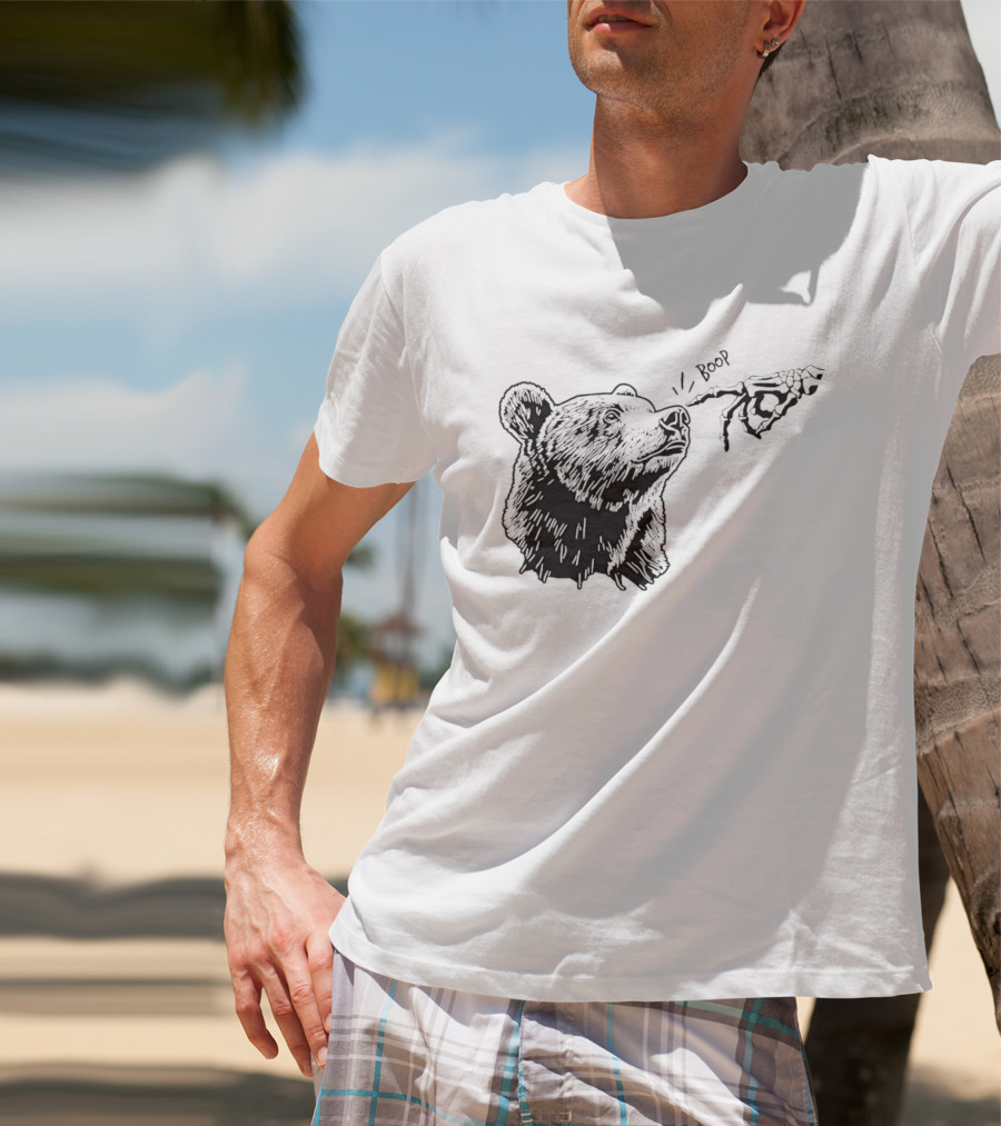 Boop The Bear Meme Black Grizzly Carrot Sketch T-Shirt