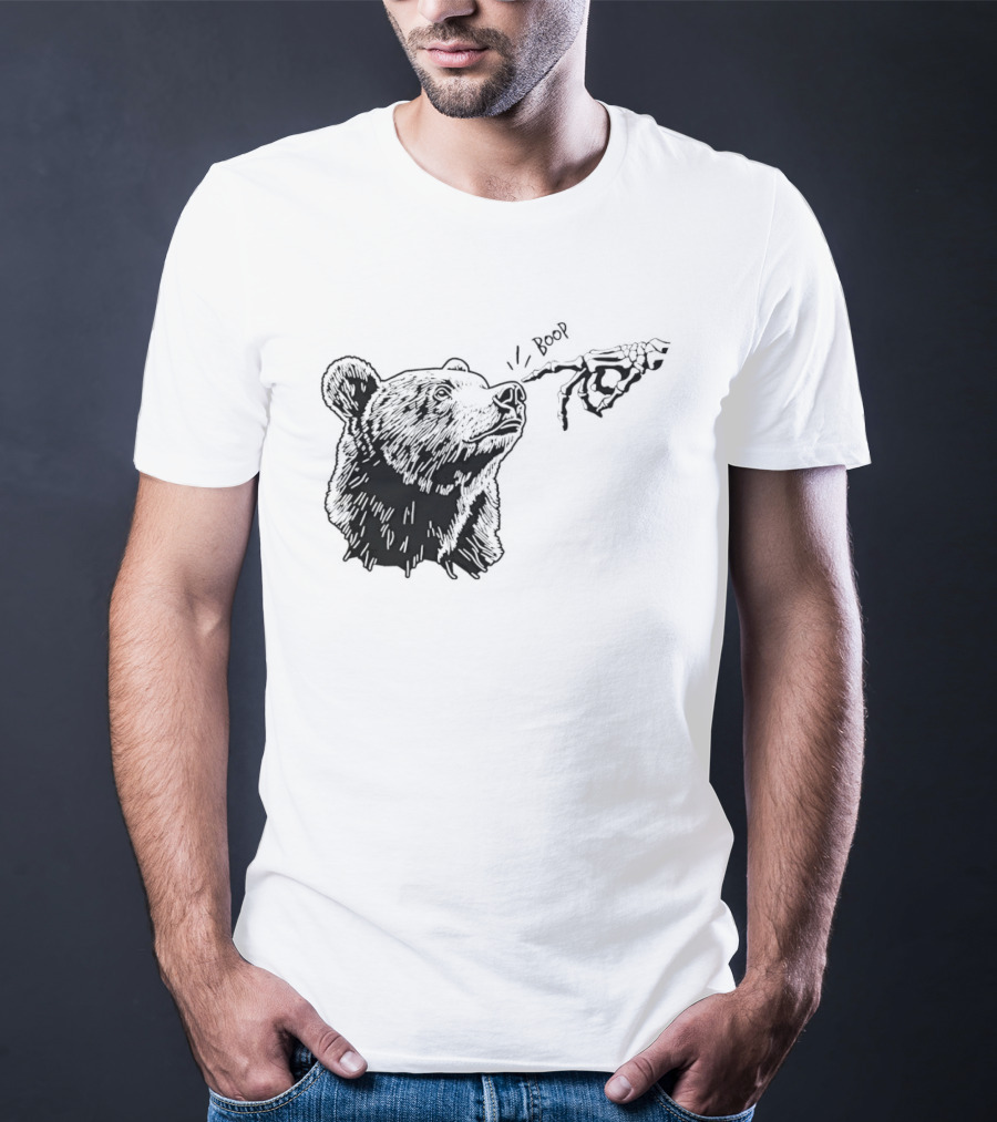 Boop The Bear Meme Black Grizzly Carrot Sketch T-Shirt