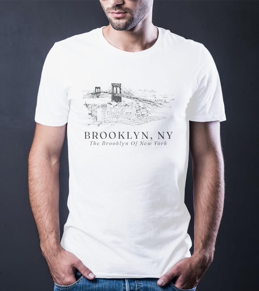 Brooklyn NY The Brooklyn Of New York Iconic Bridge Skyline T-Shirt