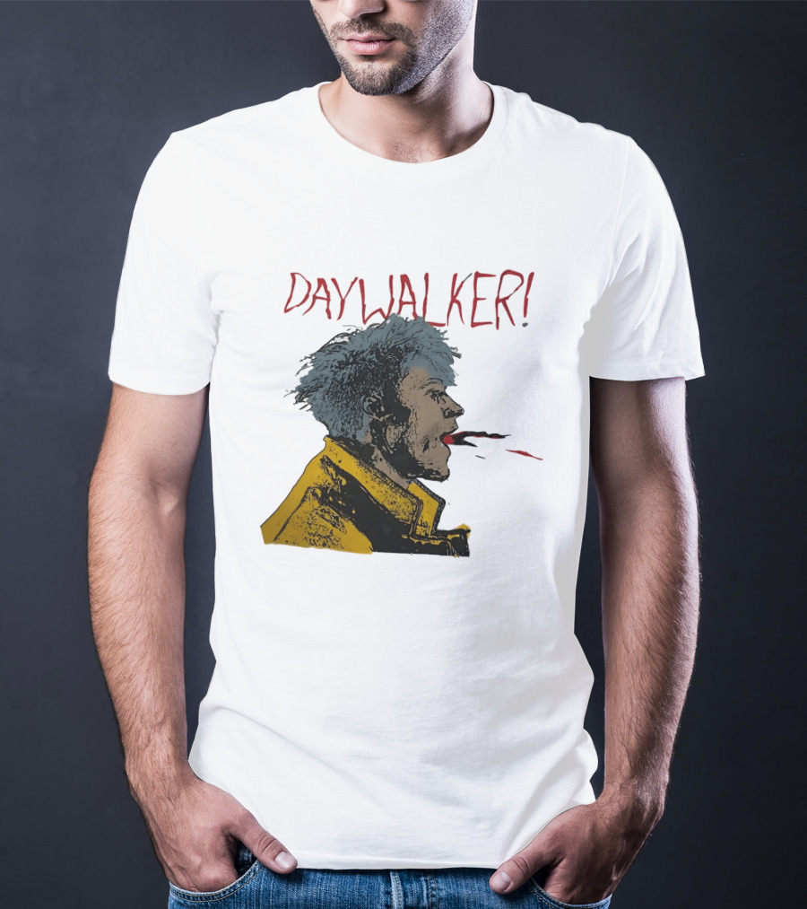 Machine Gun Kelly Daywalker Illustration With Character And Yellow Jacket T-Shirt