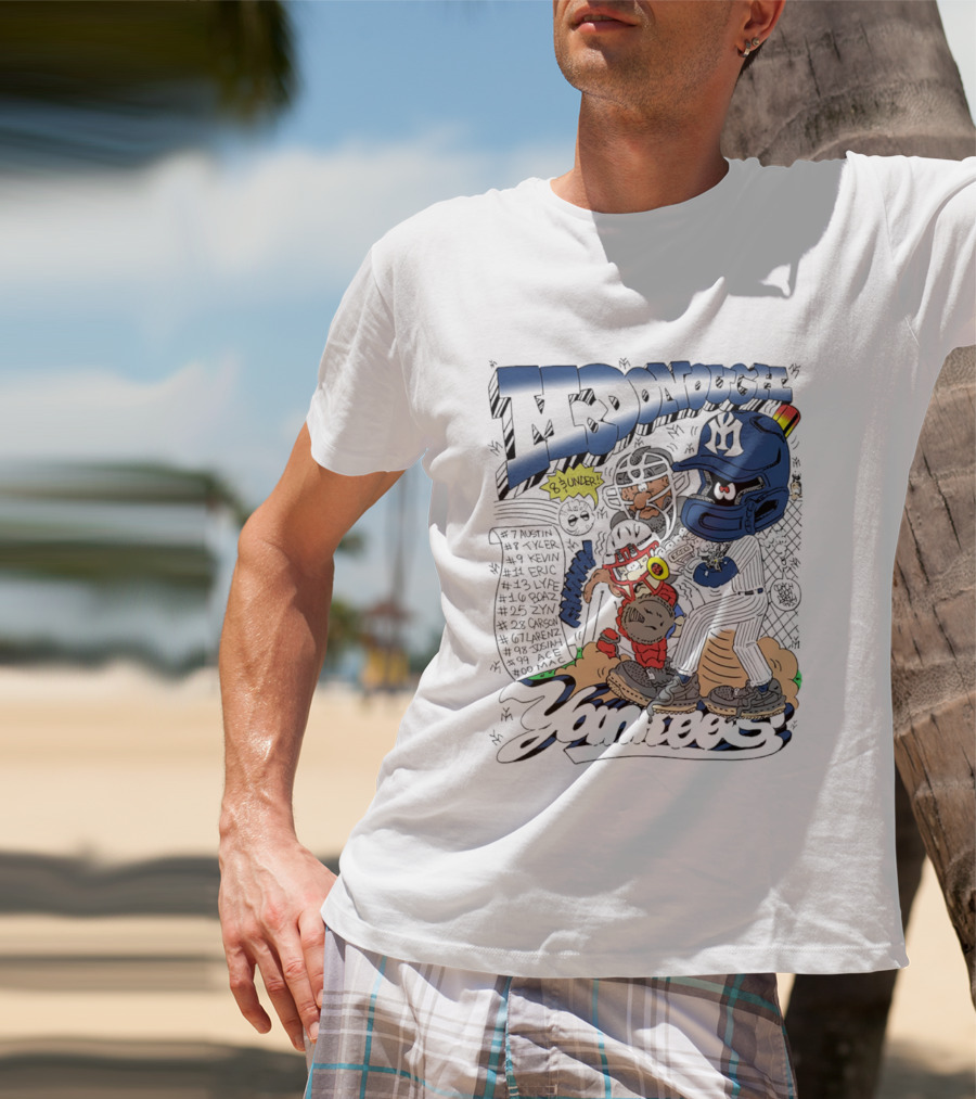 McDonough Yankees Caricature Number List And Players T-Shirt