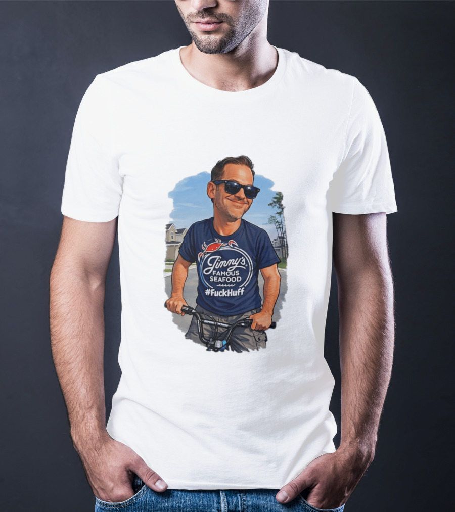 Jinny's Famous Seafood #FckHuff Bold Catchy Phrase T-Shirt
