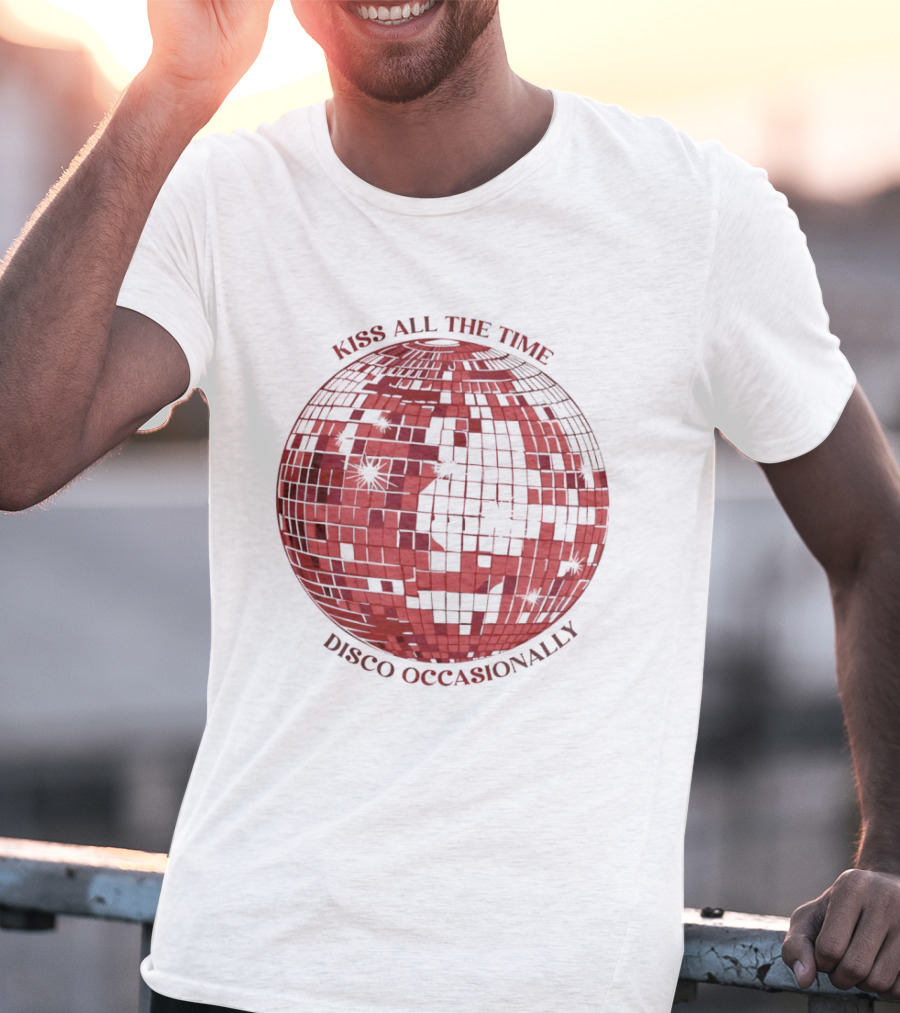 Kiss All The Time Disco Occasionally Disco Ball Bella T-Shirt