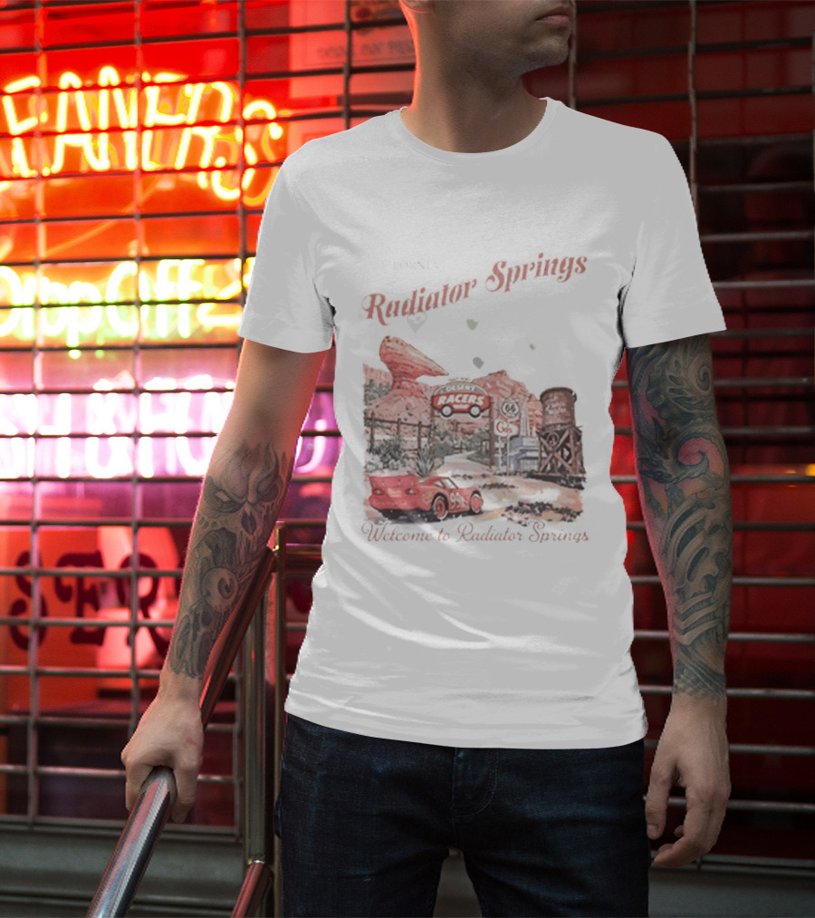 Radiator Springs Lightning McQueen Disney Pixar Cars Scenic Route Adventure T-Shirt