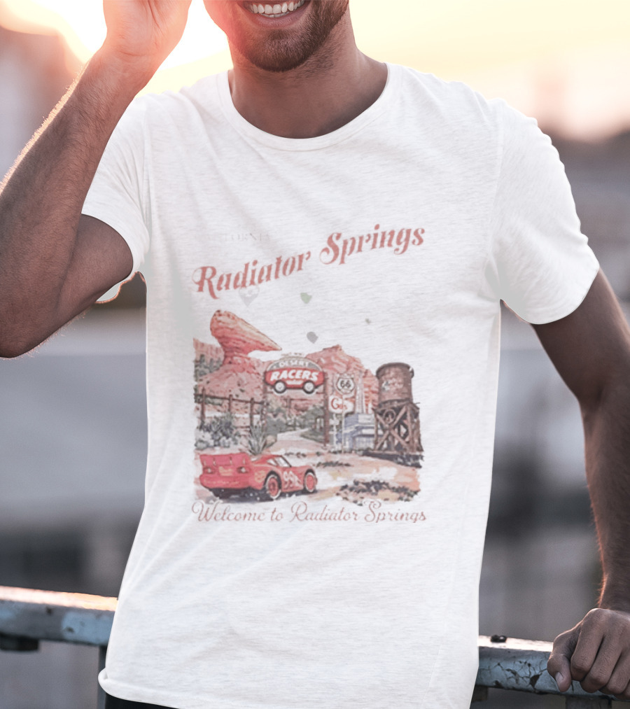 Radiator Springs Lightning McQueen Disney Pixar Cars Scenic Route Adventure T-Shirt
