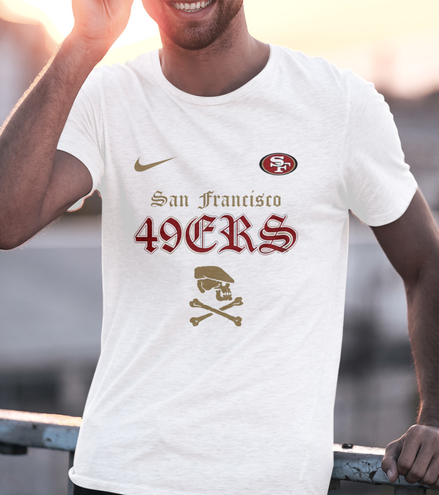 San Francisco 49ers Dropkick Murphys Skull Nike SF 49ers T-Shirt