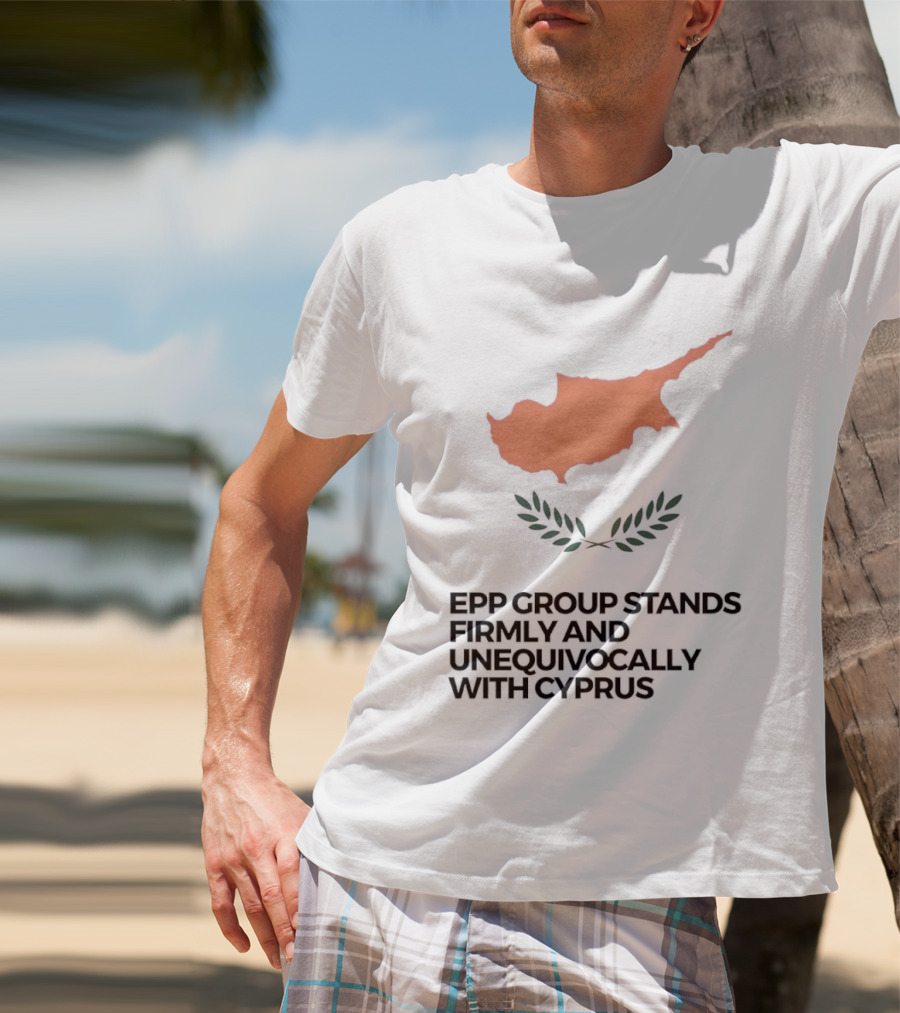 EPP Group Stands Firmly And Unequivocally With Cyprus Map Laurel Wreath T-Shirt