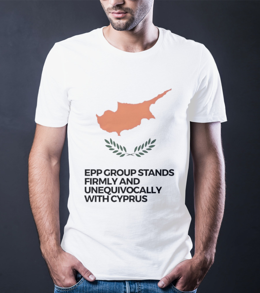 EPP Group Stands Firmly And Unequivocally With Cyprus Map Laurel Wreath T-Shirt