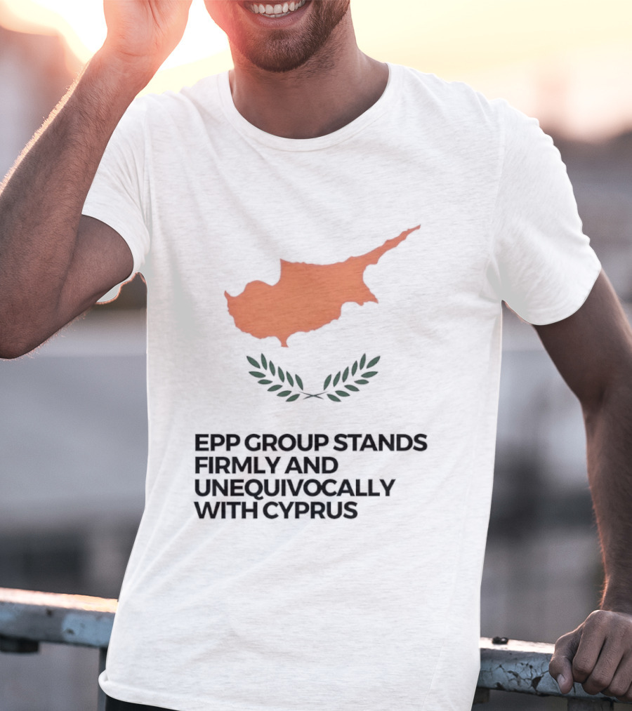 EPP Group Stands Firmly And Unequivocally With Cyprus Map Laurel Wreath T-Shirt