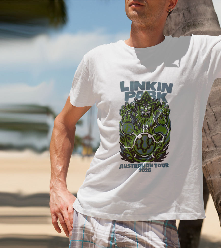 Linkin Park Australian Tour 2026 Wizard And Crystal Ball T-Shirt