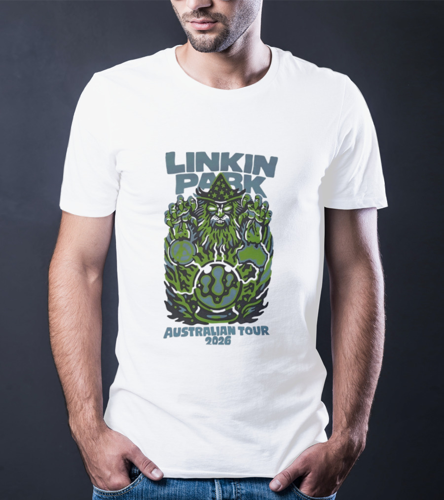 Linkin Park Australian Tour 2026 Wizard And Crystal Ball T-Shirt