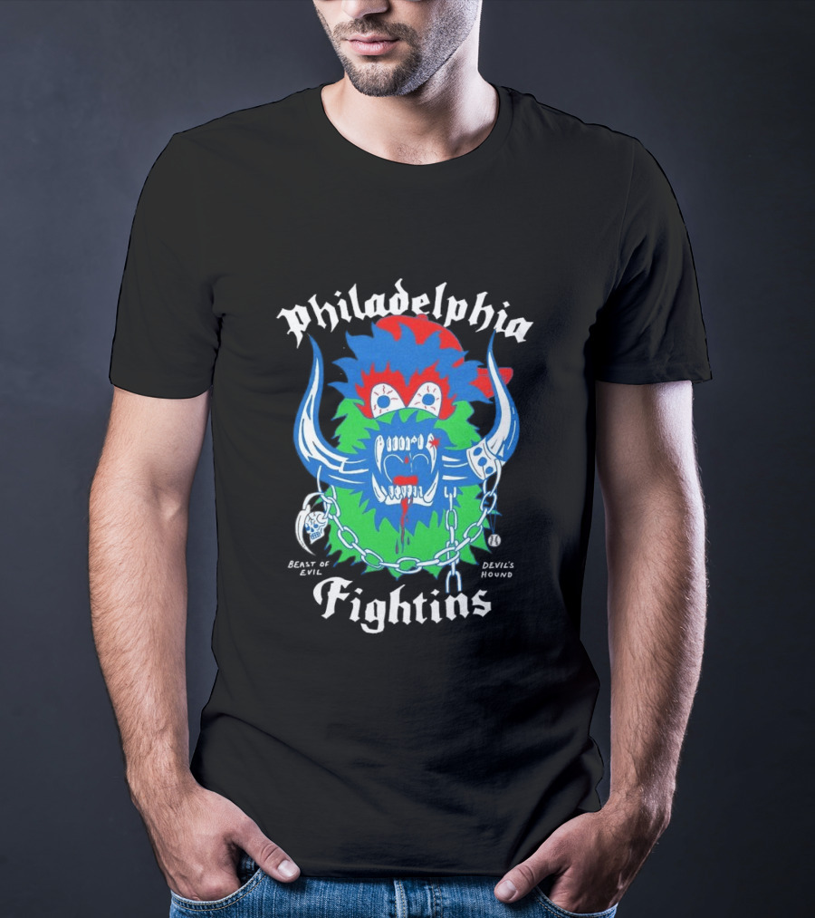 Philadelphia Fightins Monster Philly Sports Chains T-Shirt