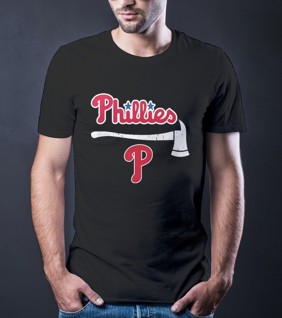 Philadelphia Phillies Firefighter Axe P Baseball Team Fan T-Shirt