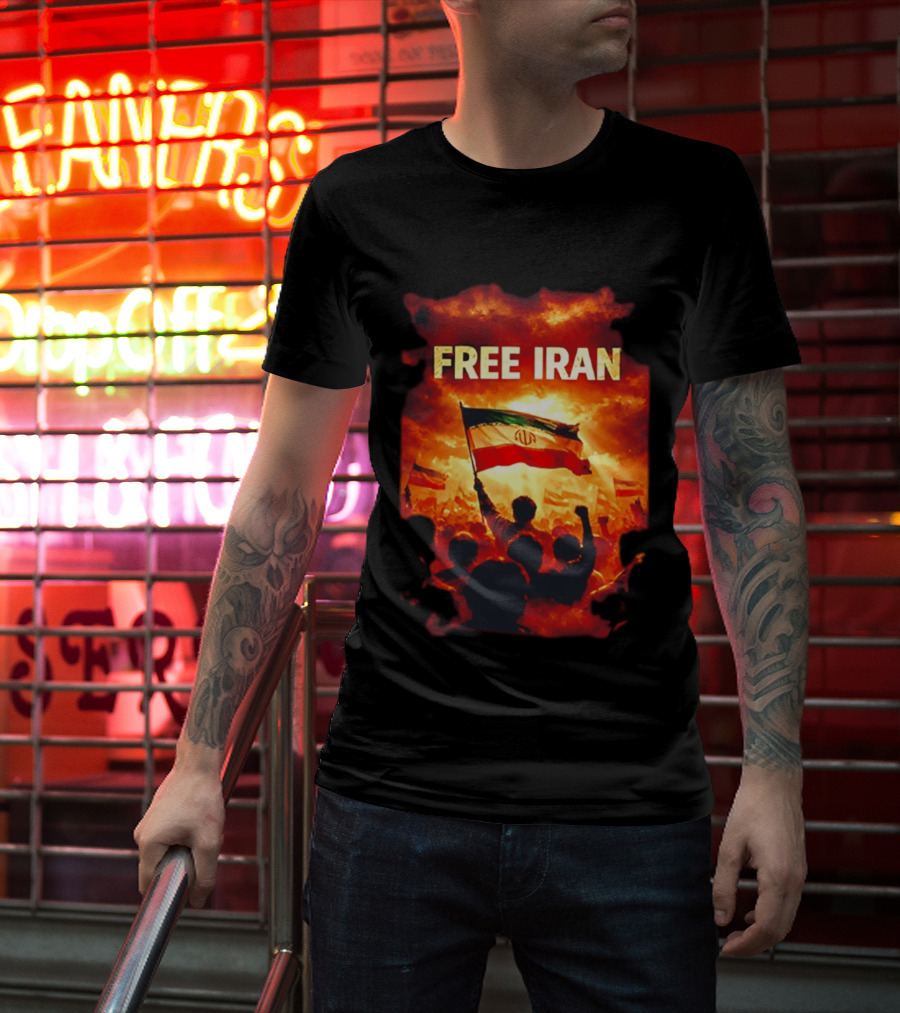 Free Iran Flag Protest Human Rights Solidarity T-Shirt