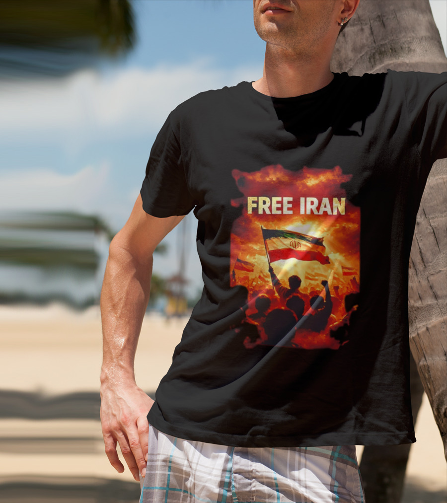 Free Iran Flag Protest Human Rights Solidarity T-Shirt