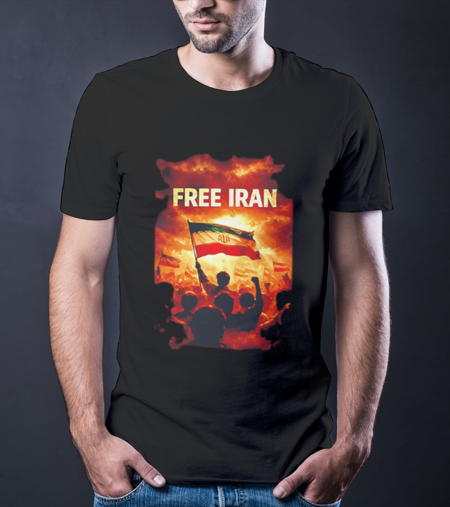 Free Iran Flag Protest Human Rights Solidarity T-Shirt