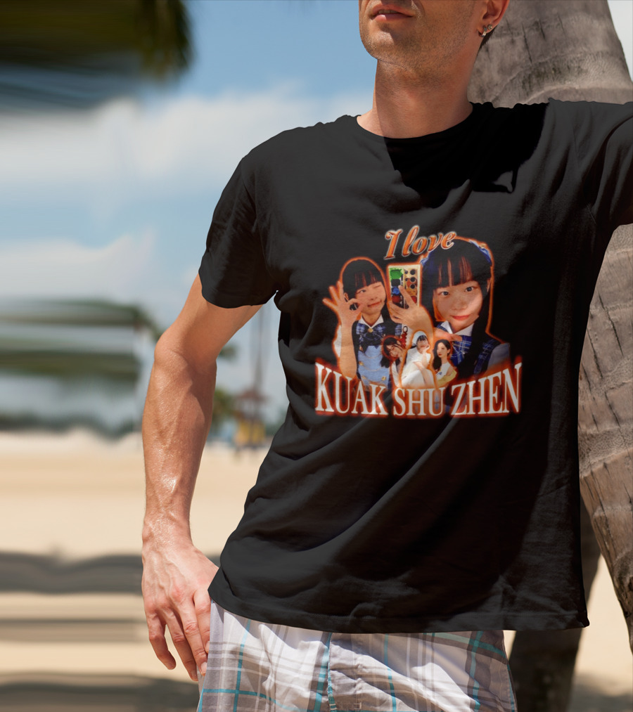 I Love Kuak Shu Zhen Selfie Style School Uniform T-Shirt
