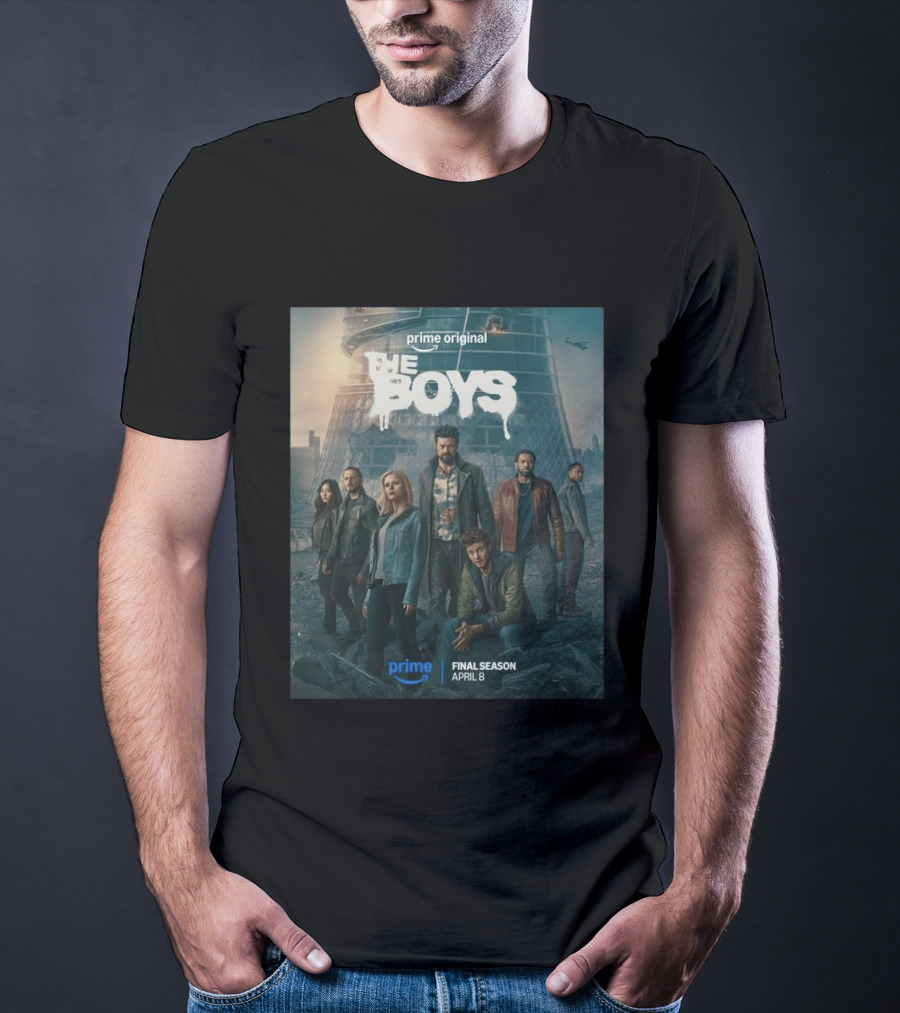 Prime Original The Boys Final Season April 8 Release Promotion T-Shirt