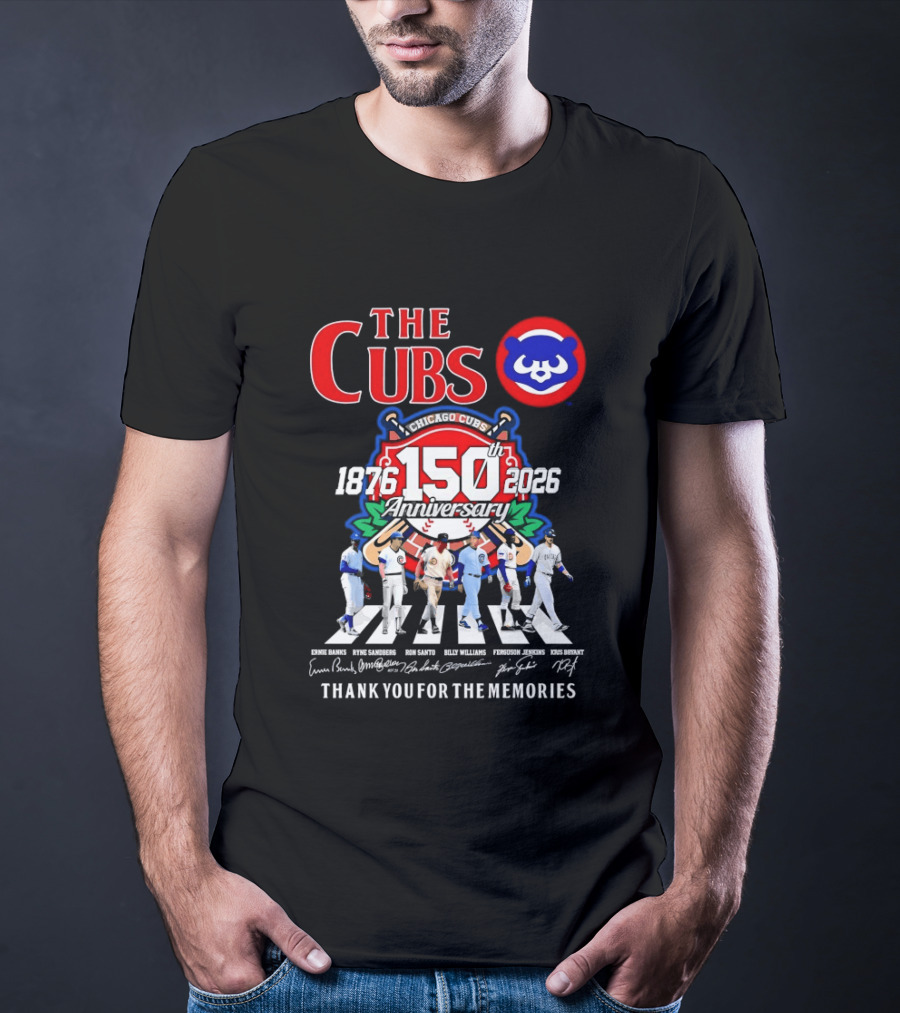 Chicago Cubs 150th Anniversary Abbey Road Thank You For The Memories 1876 2026 Signature Edition T-Shirt