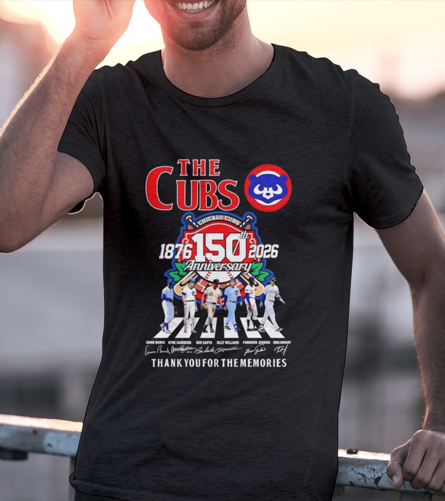 Chicago Cubs 150th Anniversary Abbey Road Thank You For The Memories 1876 2026 Signature Edition T-Shirt