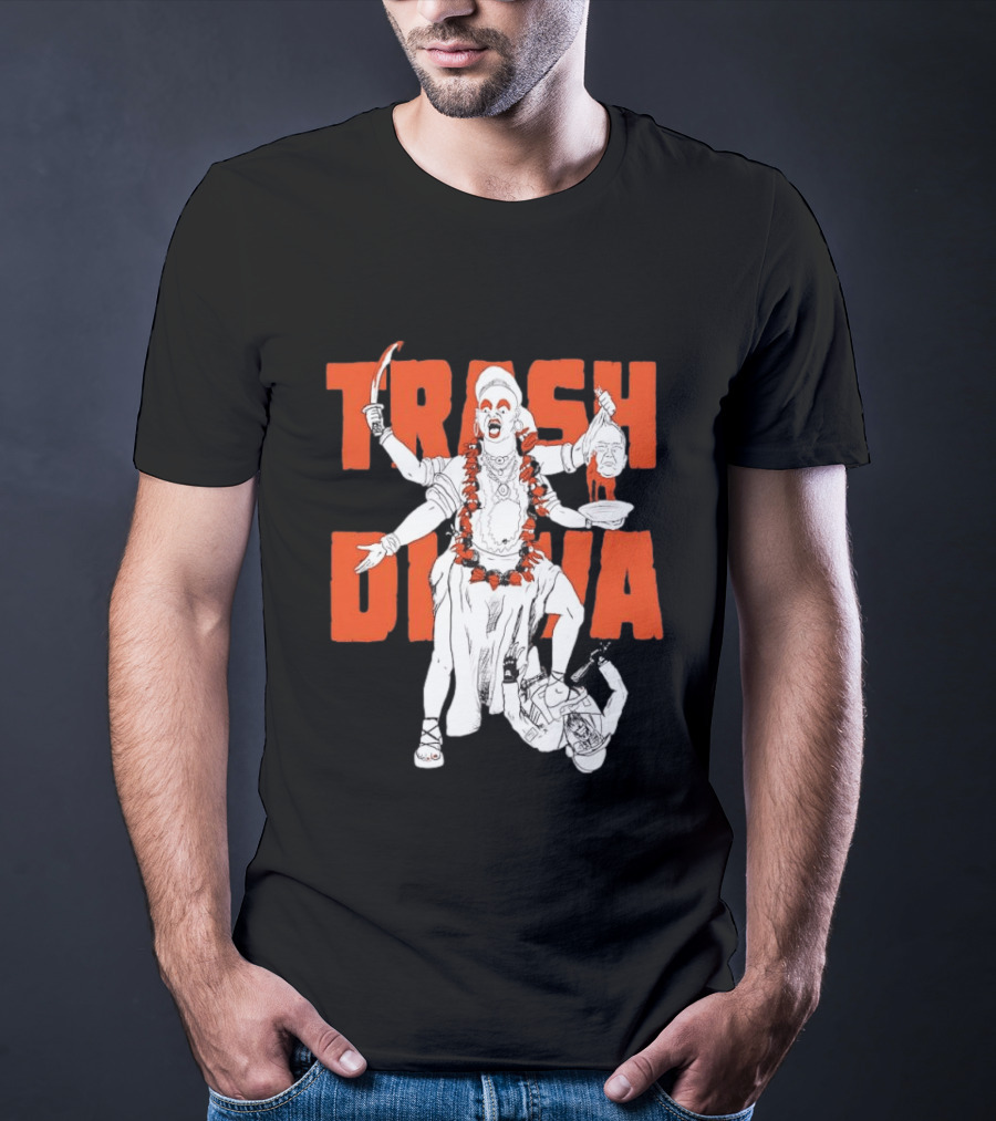 Trash Diva Multi Armed Figure With Head And Sword T-Shirt