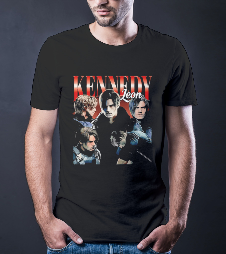 Leon Kennedy Collage Character Collection T-Shirt