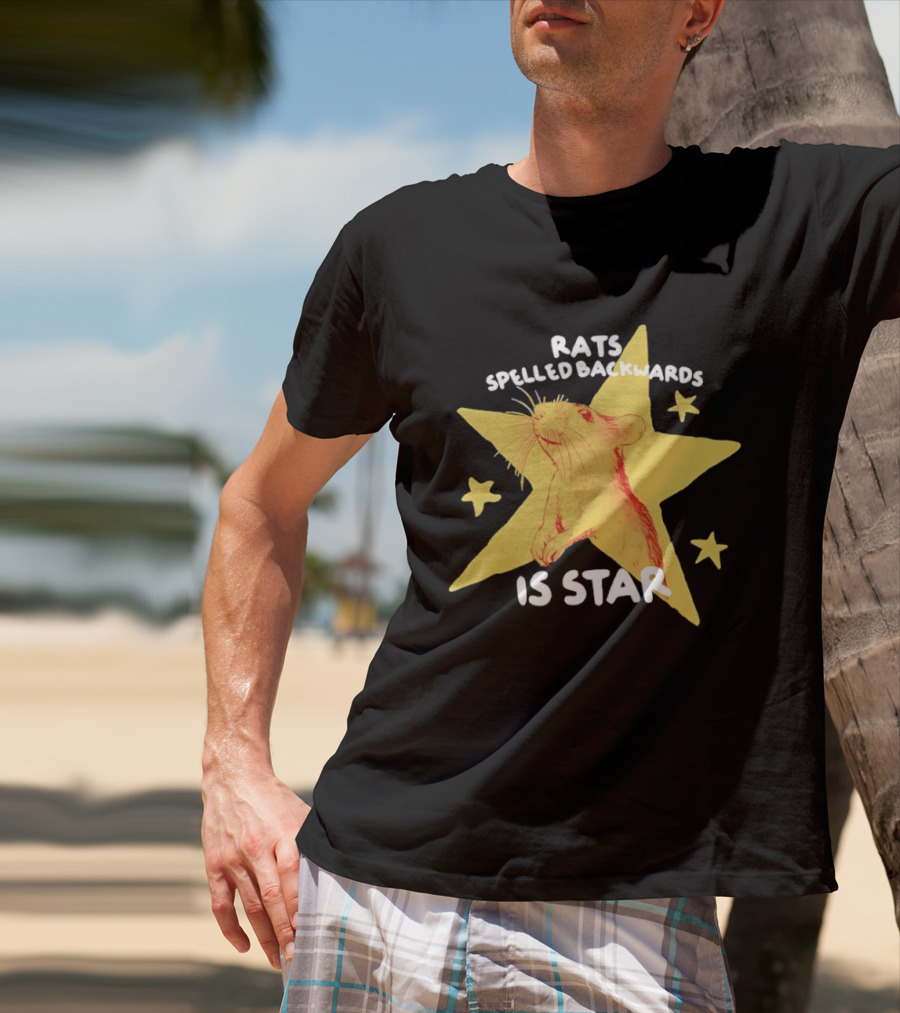 Rats Spelled Backwards Is Star Yellow Star Mouse T-Shirt