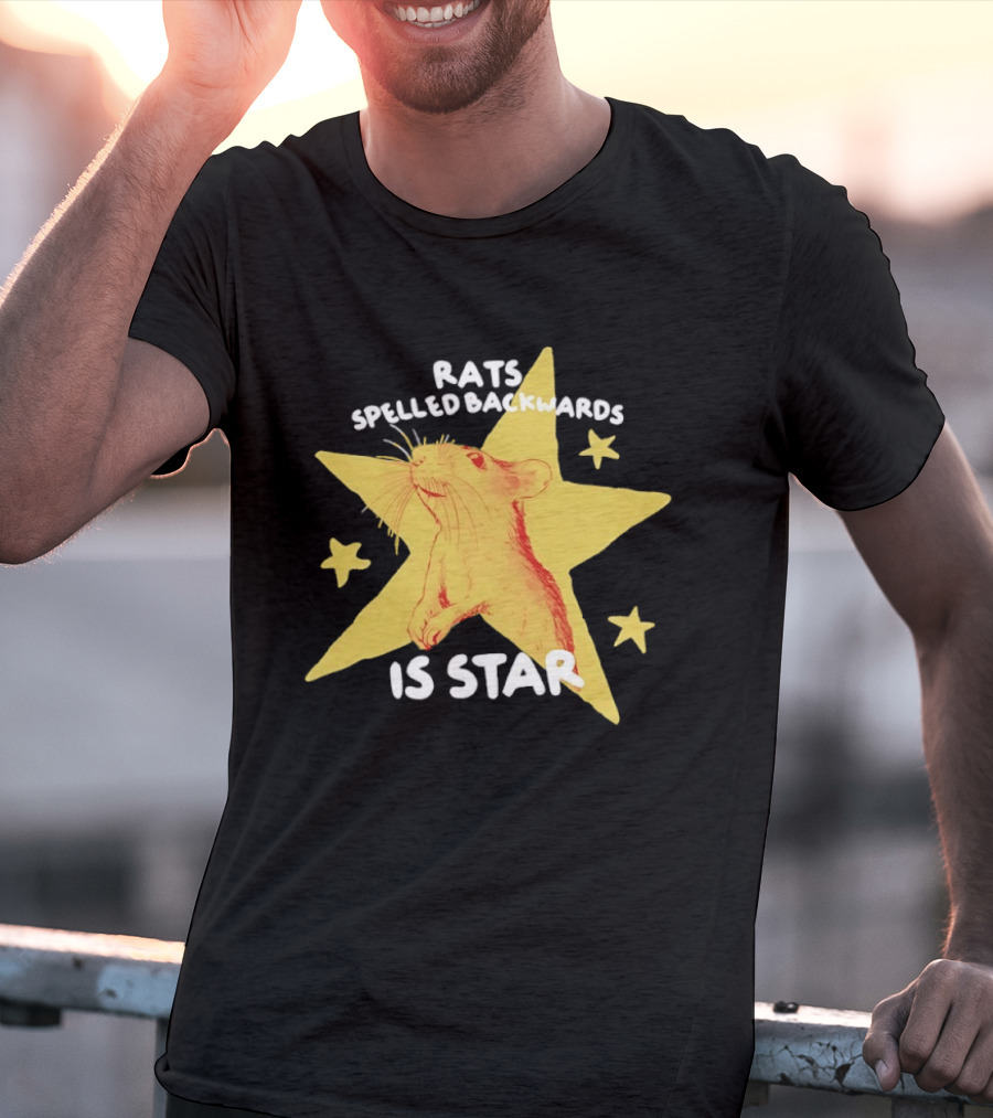 Rats Spelled Backwards Is Star Yellow Star Mouse T-Shirt